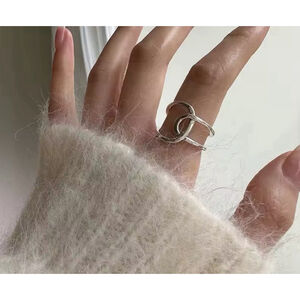 NEW Unisex Handmade‎ 925 Sterling Silver Knot Band Ring, Adjustable